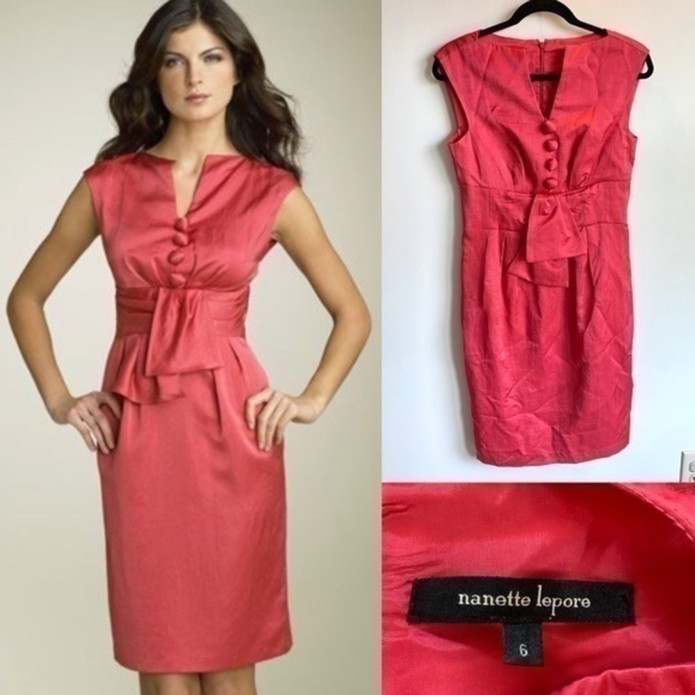 NANETTE LEPORE Sunny Day Sheath Dress in Coral